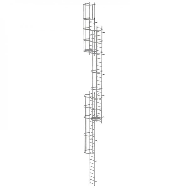 MUNK ortsfeste Steigleitern Aluminium eloxiert, 13,16m SH PG2