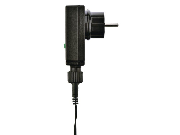 Schutzkontakt Zwischenstecker mit Kabelanschluss in Seitenansicht