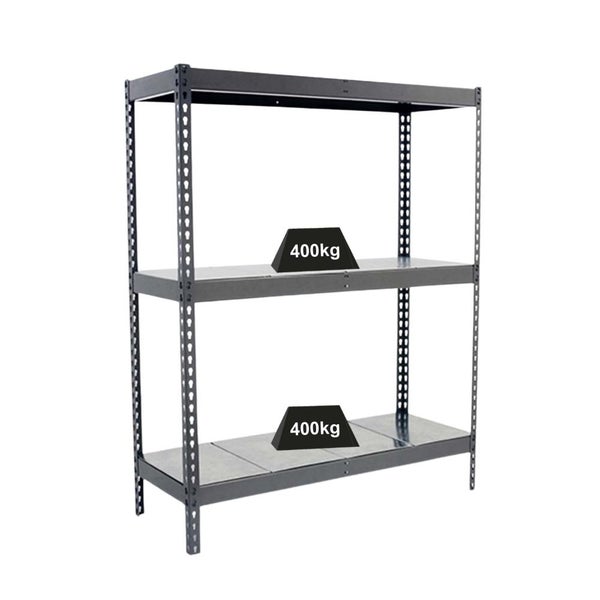 PROREGAL Schwerlastregal Big Metal Yeti Three HxBxT 200 x 120 x 60 cm Fachlast 400 kg Grau
