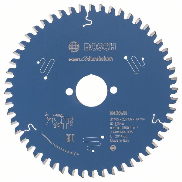 Bosch Kreissägeblatt EX AL H 165x30-52