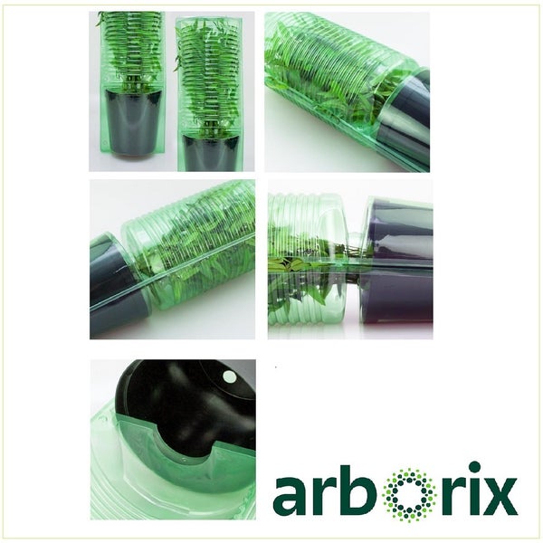 Arborix Pflanzenverpackung aus Kunststoff zur sicheren Transportverpackung von Topfpflanzen.