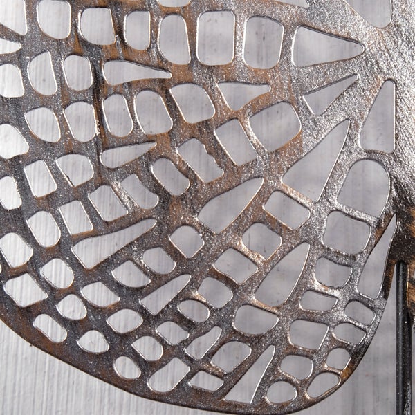 Wandbild PURE LEAVES  Metall antik-silber