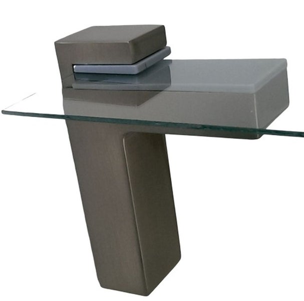 Glasbodenhalterung mit Metallstütze