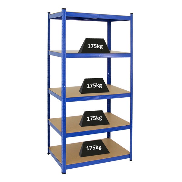 PROREGAL Schwerlastregal Taurus HxBxT 180 x 90 x 60 cm Fachlast 175 kg Blau