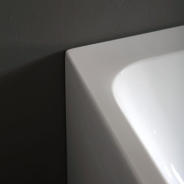 Rechteckige Badewanne glänzend weiß | Dorotea