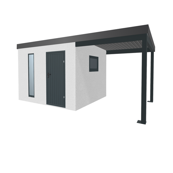 Gartenhaus mit Carport