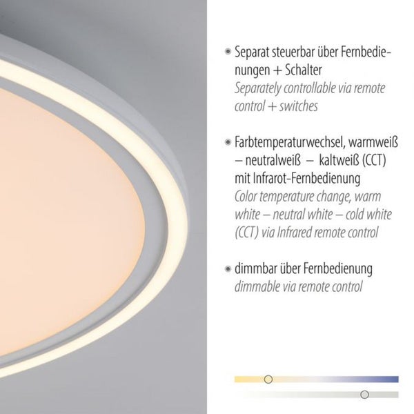 Runde LED Deckenleuchte mit 60 Zentimeter Durchmesser und 6 Zentimeter Höhe zur Innenbeleuchtung