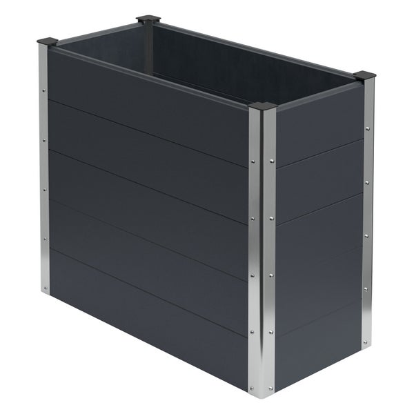 MLDesign Hochbeet aus WPC, 100x50x91 cm, Anthrazit, für HORNBACH