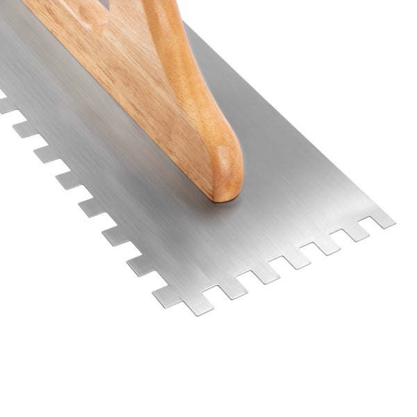 STAHLWERK Obourucní hladítko 140 x 500 mm s obdélníkovými zuby 10 mm