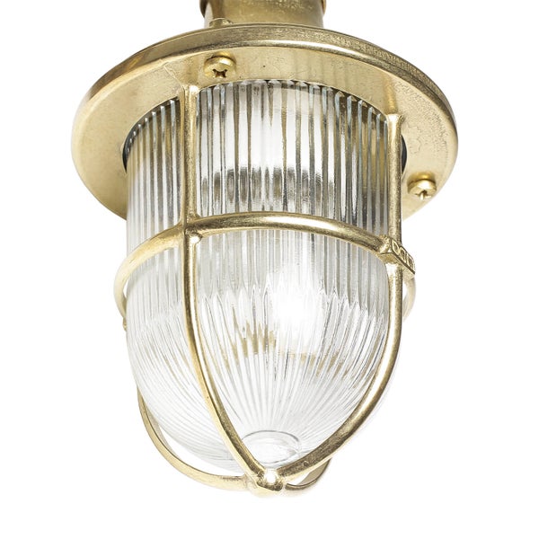 Deckenleuchte aus Metall mit Glasabdeckung