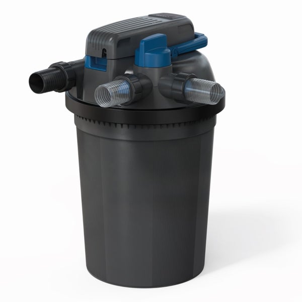 Oase FiltoClear Druckfilter für Gartenteiche aus Kunststoff mit Schlauchanschlüssen und Reinigungsgriff