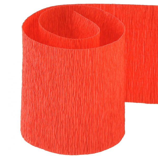 Rolle rotes Krepppapier zum Basteln und Dekorieren mit strukturierter Oberfläche.