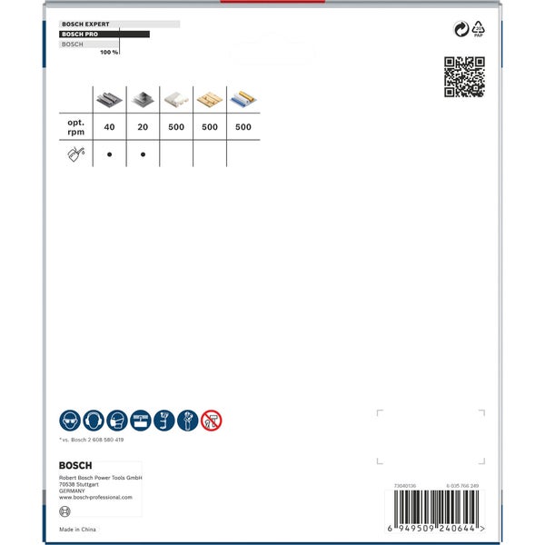 Bosch Expert Bosch Pro Produktverpackung mit Spezifikationen und Logos