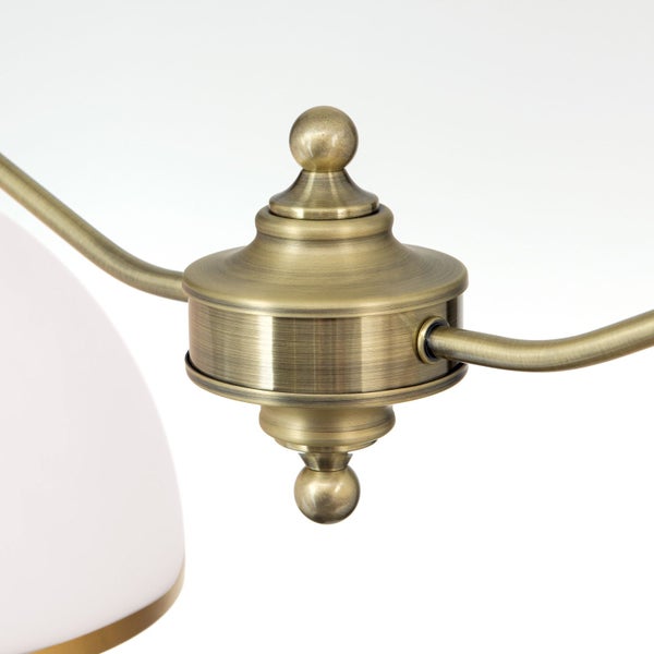 Hängeleuchte Old Style 2-flammig antik Milchglas