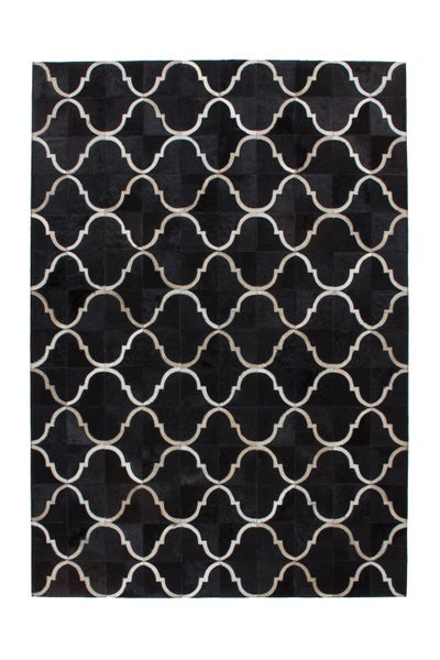 Flachflor Teppich Kehinde Schwarz Modern 120 x 170 cm