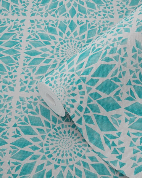 Tapetenrolle mit geometrischem Muster