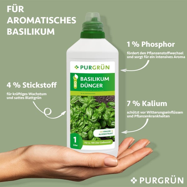 Purgrün Bio-Basilikum-Dünger 1 Liter