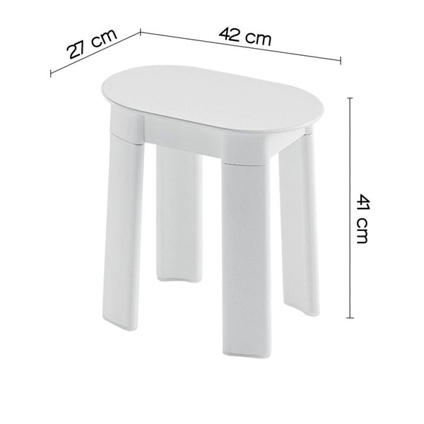 Weißer Duschhocker aus Duroplast