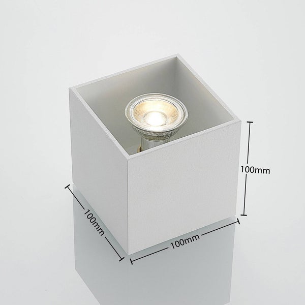 Lindby Deckenlampe Parvin (Modern) in Weiß aus Aluminium (1 flammig, GU10) - Deckenleuchte Lampe Wohnzimmerleuchte