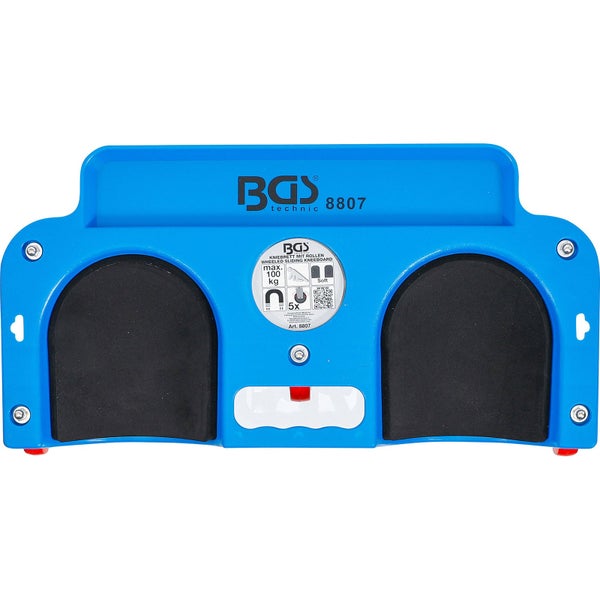 Rollbares Kniebrett von BGS technic mit zwei gepolsterten Knieflächen und integriertem Griff.