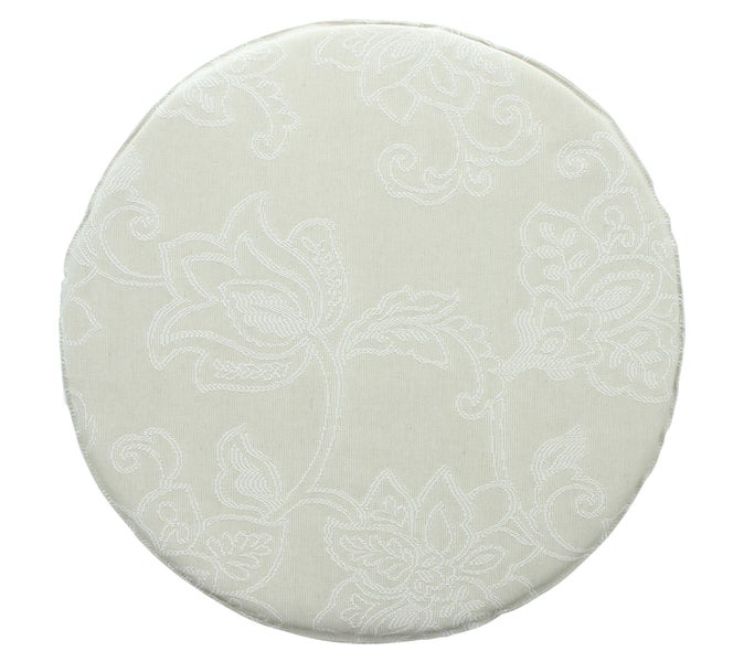 FRANK FLECHTWAREN | Sitzkissen Romantique, rund, BAUMWOLLE, POLYESTER, Ø 40 x 2 cm