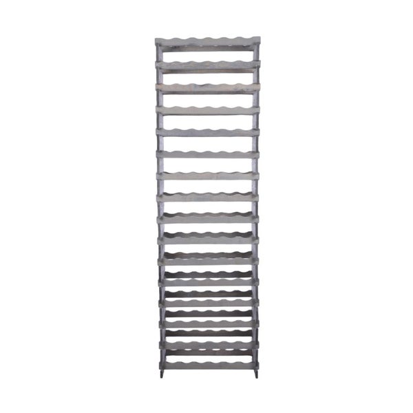 Weinregal VINOTECA FLEX PRO HxBxT 219x65x28cm 96 Flaschen auf 16 Ebenen Massives Kiefernholz Grau