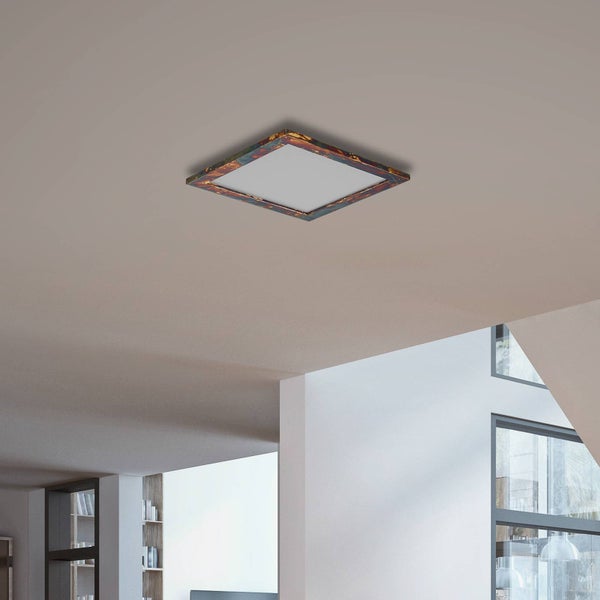 quitani LED Deckenleuchte (LED Panel) Aurinor (Modern) in Bronze aus Aluminium (1 flammig, ) - Lampe Deckenlampe Wohnzimmerleuchte