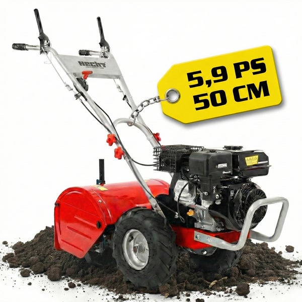 Motorhacke mit 5,9 PS und 50 Zentimeter Arbeitsbreite
