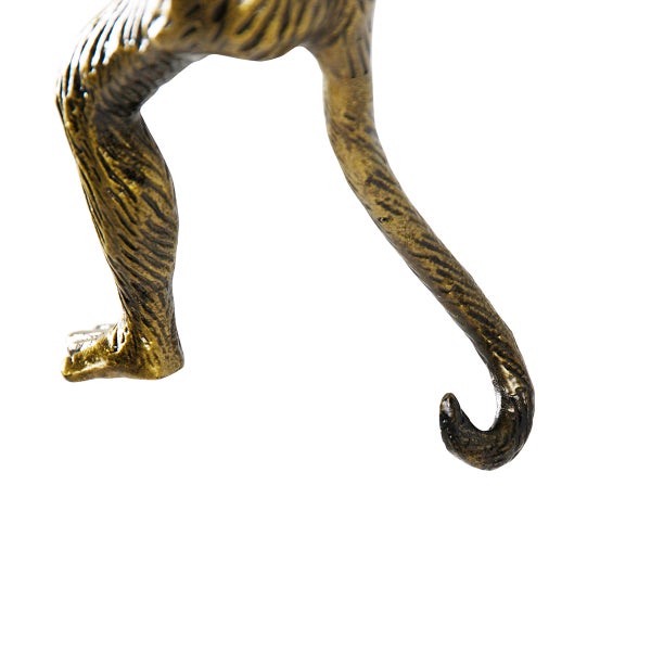 Detailaufnahme von Bein und Schwanz einer Affenfigur