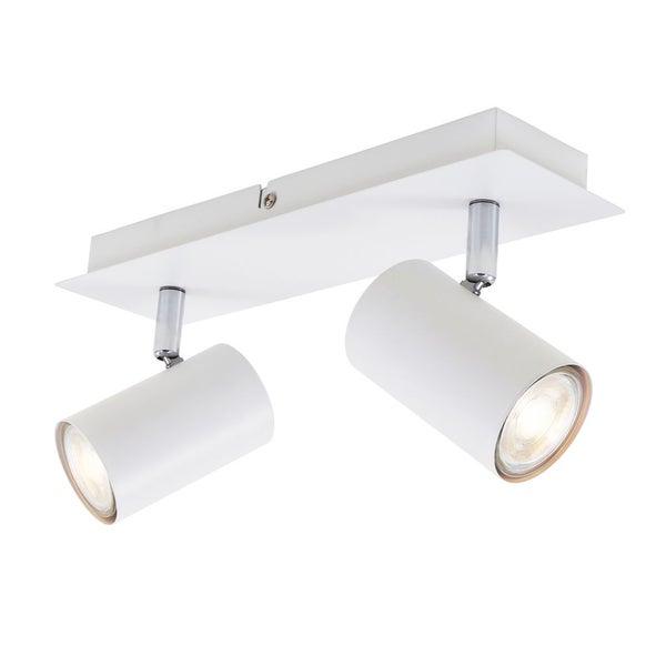 Deckenleuchte Spotleuchte Schwenkbar excl. 2xGU10 40W IP20 weiß Metall Briloner