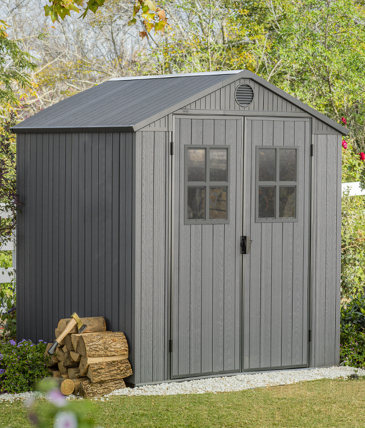 Keter Darwin 66 Gartenhaus 190x183x221 cm Grau HORNBACH