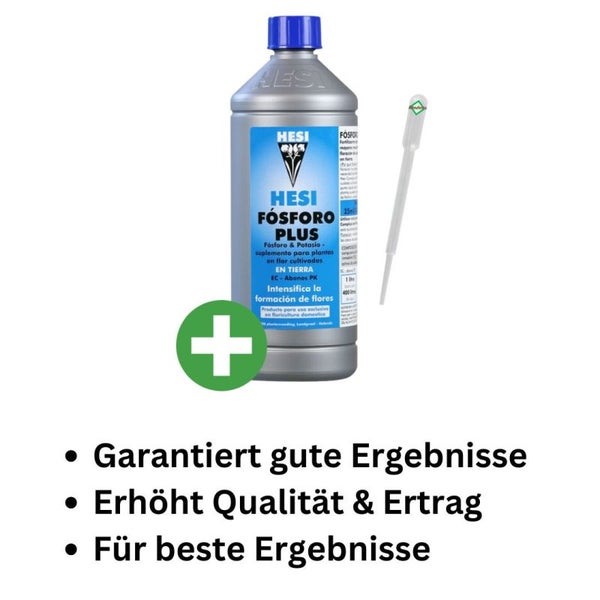 Hesi Phosphor Plus 500 ml – Blütefördernder Dünger mit Pipette für kräftige Blüten, ideal für Orchideen, Tomaten & Indoor/Outdoor Pflanzen