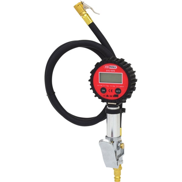 KS TOOLS Digitaler Druckluft-Reifenfüllmesser-14bar - 515.1970