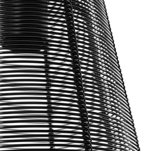 Lucande Pendelleuchte Tinko (Retro, Vintage Antik) in Schwarz aus Aluminium (1 flammig E27) - Deckenlampe Esstischlampe Hängelampe Hängeleuchte Wohnzimmerleuchte