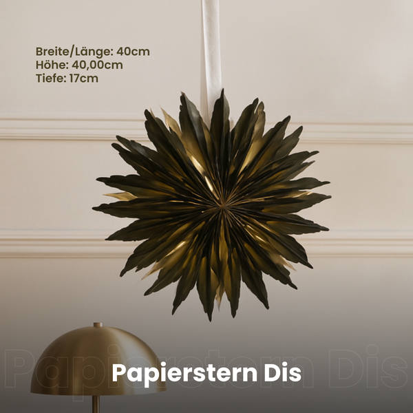 Papierstern mit 40 Zentimeter Durchmesser als Dekoration