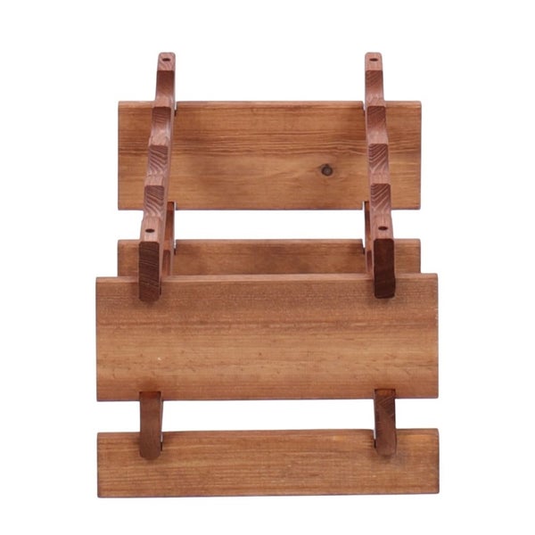 Weinregal VINOTECA FLEX PRO HxBxT 23x46x28cm 8 Flaschen auf 2 Ebenen Massives Kiefernholz Braun geölt