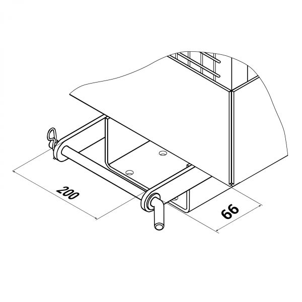R+R Industrietechnik Arbeitskorb Typ RAK-Big 2000x800x1910mm RAL6011 Resedagrün