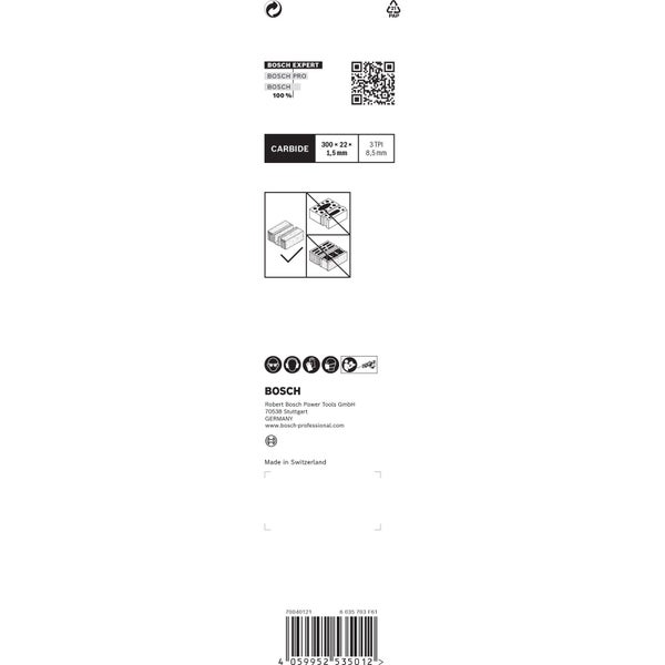 Bosch 3x Expert Aerated Concrete S 1241 HM Säbelsägeblatt - 2608900411
