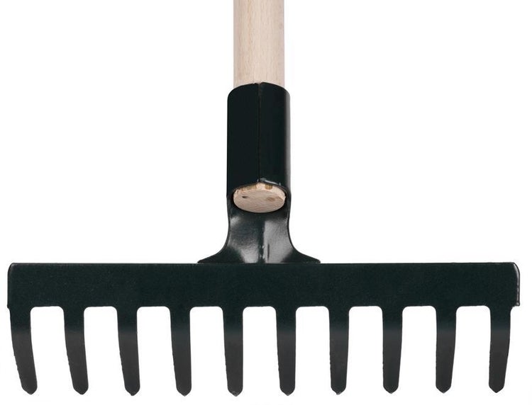 PROREGAL Gartenharke R107SK 10 Zinken Holzgriff 1600mm