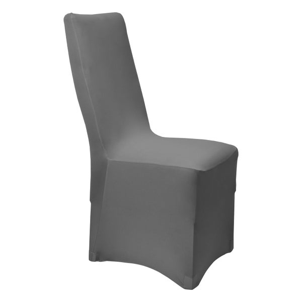 Beautissu Leona Stuhlhusse 95x45cm Anthrazit Stretch Bankett (4tlg)