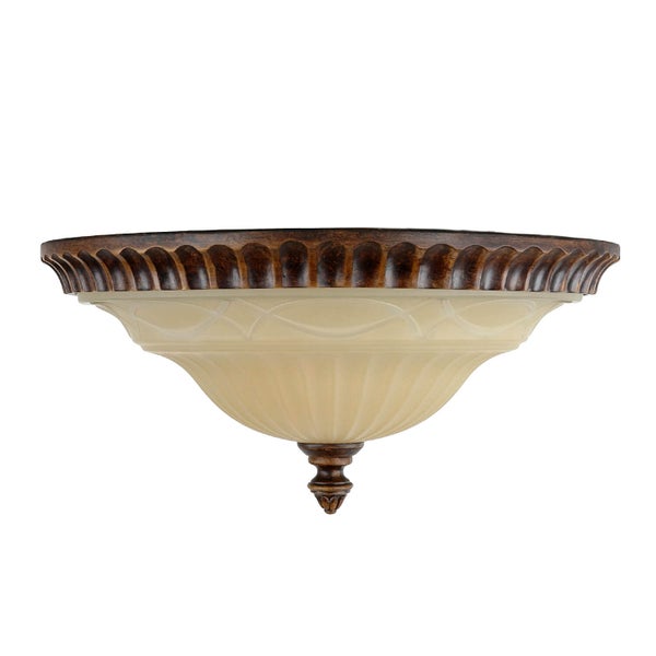 Deckenleuchte mit Lampenschirm aus Glas