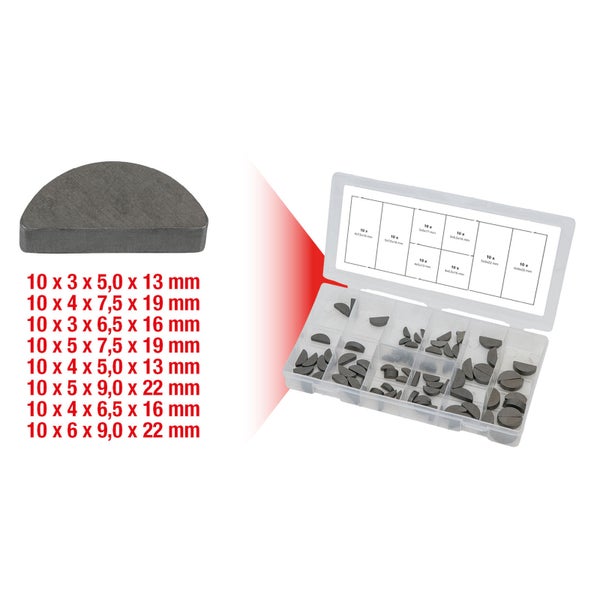 KS TOOLS Sortiment Federkeile 80tlg. - 970.0560