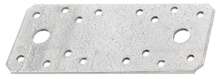 Rechteckiger Lochblechverbinder aus verzinktem Stahl zur Holzverbindung