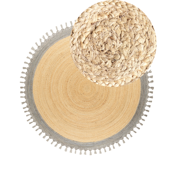 Teppich MARTS Grau ø 200 cm Jute