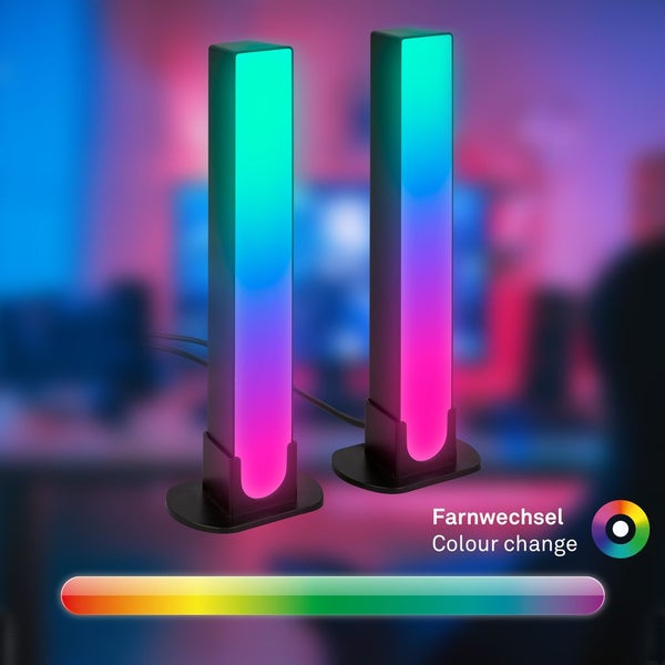 WiFi+Bluetooth RGB IC CCT LED Tischleuchte,2er-Set