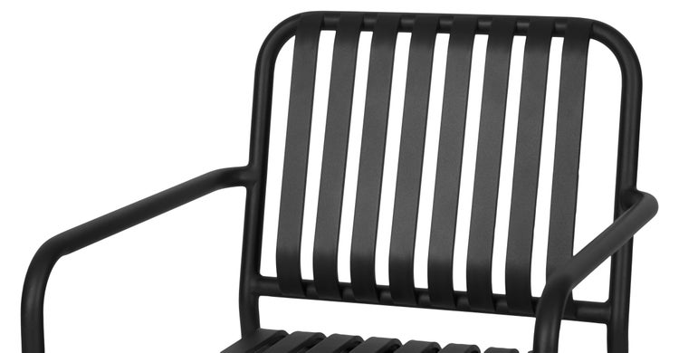 Stella Gartenstuhl stapelbar, schwarz. 2er Set