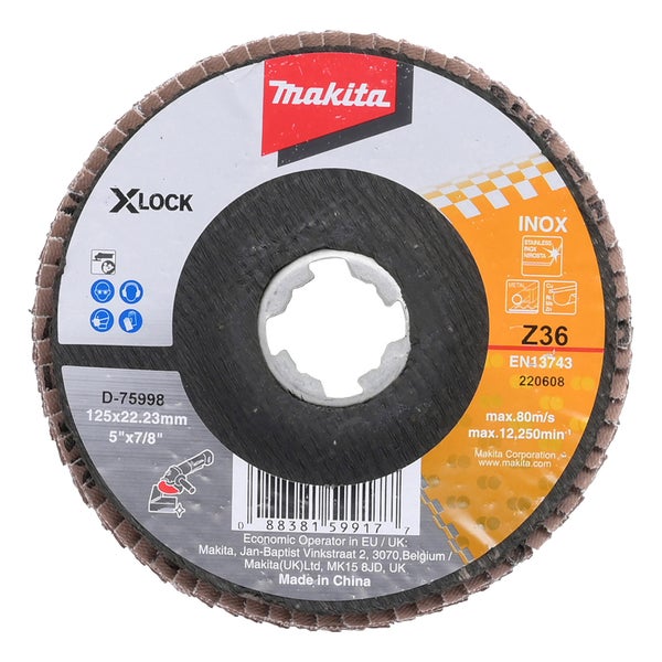 Makita Fächerschleifscheibe 125 mm Z36 - D-75998
