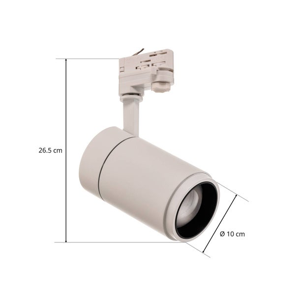 Arcchio LED Stromschienenstrahler Nanna in Weiß aus Aluminium (1 flammig, ) Arbeitszimmerleuchte