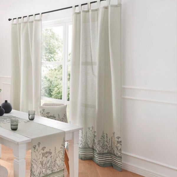 FRANK FLECHTWAREN|Vorhang Wiesenblumen, 140 x 220 cm, BAUMWOLLE, POLYESTER