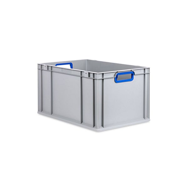 PROREGAL Spar Set 10x Eurobox Nextgen Color Mit Auflagedeckel & Schiebeschnappverschlüsse HxBxT 32 x 40 x 60 cm Griffe Blau Offen Verstärkter Boden